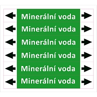 Značení potrubí ISO 20560, minerální voda